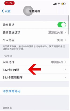 红旗苹果14维修网分享如何给iPhone14的SIM卡设置密码 