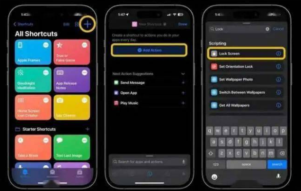 红旗苹果14锁屏维修店分享iPhone14升级iOS16.4后如何创建锁屏快捷方式 